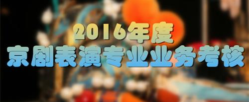 操,大逼的视频国家京剧院2016年度京剧表演专业业务考...